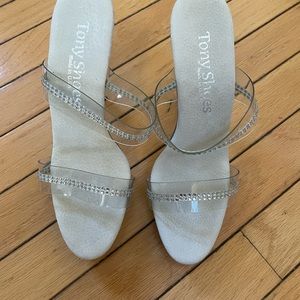 Brand new heel clear sandal